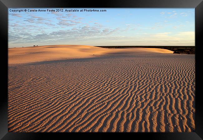 Dunes at Sunrise, Mungo Framed Print by Carole-Anne Fooks