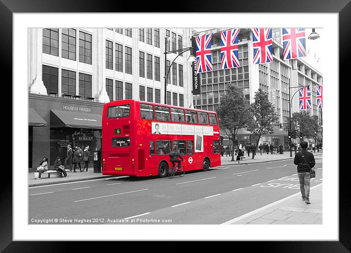Very British London Bus 2012 Framed Mounted Print by Steve Hughes