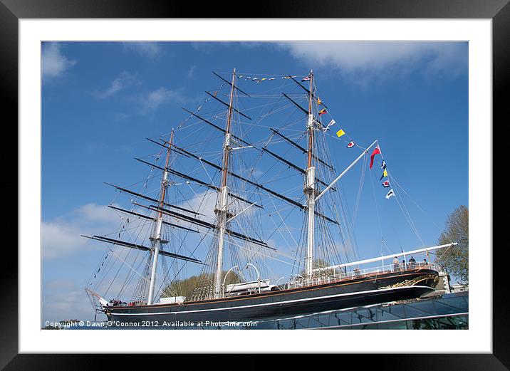 The Cutty Sark Framed Mounted Print by Dawn O'Connor
