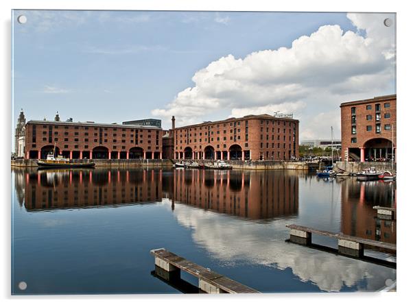 Albert Dock, Liverpool Acrylic by Pam Sargeant