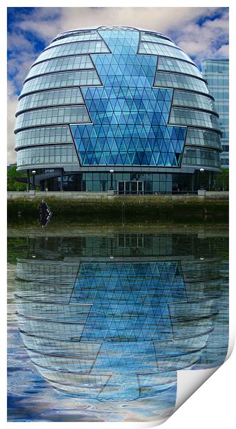 GLC offices on the Southbank Print by David French