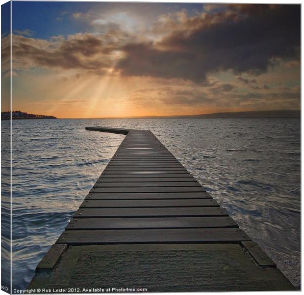 West Kirby marine lake Canvas Print by Rob Lester