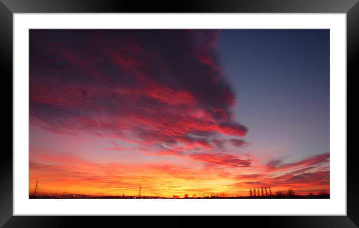 Red Sky in the morning Framed Mounted Print by Kevin Smith