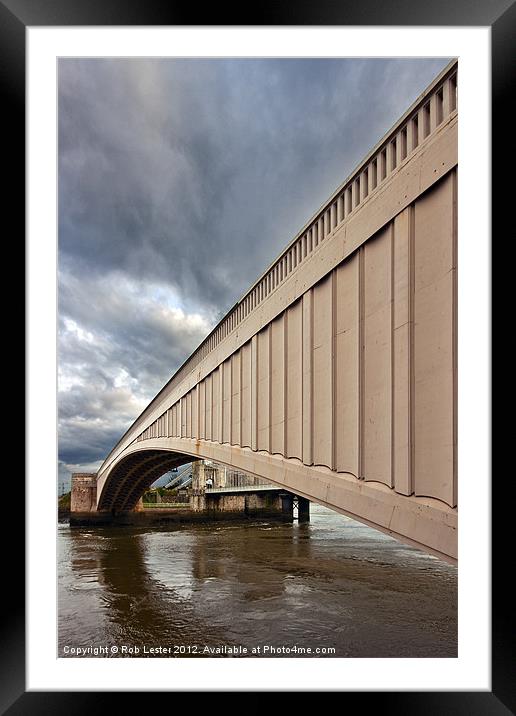 Conway road bridge Framed Mounted Print by Rob Lester