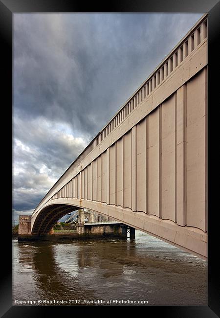 Conway road bridge Framed Print by Rob Lester