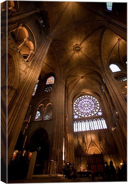 Notre Dame interior Canvas Print by Daniel Zrno