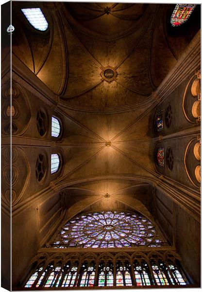 Notre Dame interior Canvas Print by Daniel Zrno