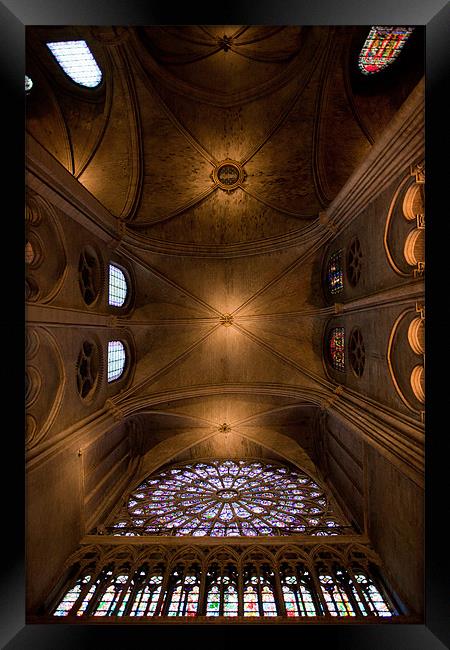 Notre Dame interior Framed Print by Daniel Zrno