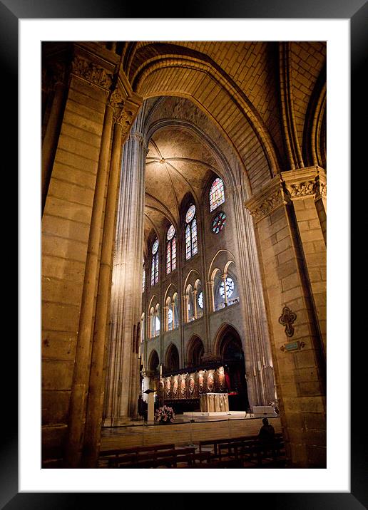 Notre Dame interior Framed Mounted Print by Daniel Zrno