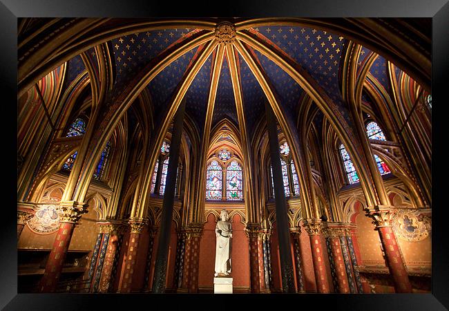 Sainte Chapelle interior Framed Print by Daniel Zrno