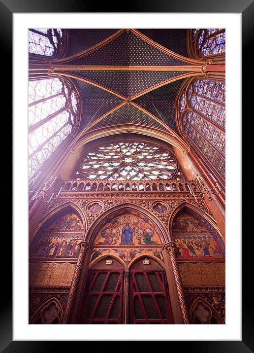 Sainte Chapelle interior Framed Mounted Print by Daniel Zrno