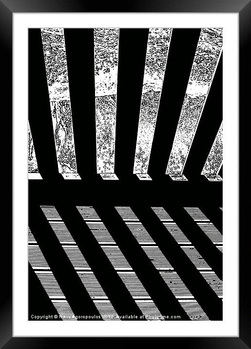 Parallel shadows 3 Framed Mounted Print by Alfani Photography