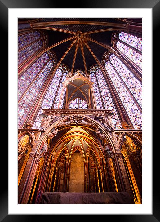 Sainte Chapelle interior Framed Mounted Print by Daniel Zrno