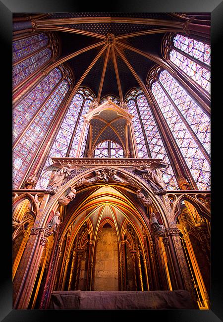 Sainte Chapelle interior Framed Print by Daniel Zrno