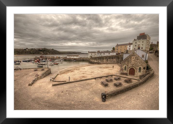 Tenby Harbour Framed Mounted Print by Rob Hawkins