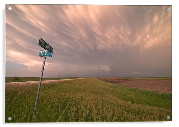 Texas Highway Storm Acrylic by mark humpage
