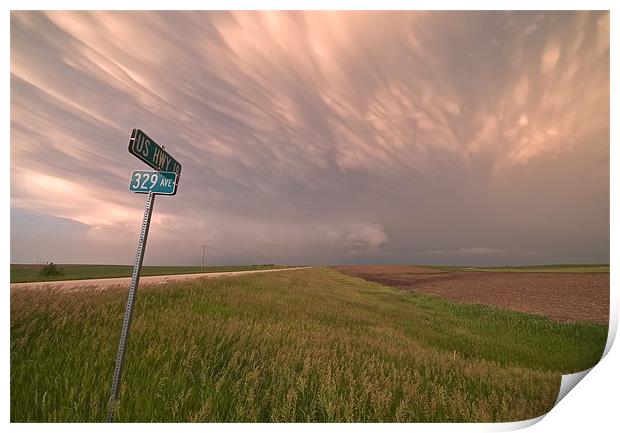 Texas Highway Storm Print by mark humpage