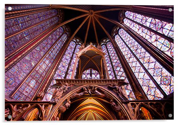 Sainte Chapelle interior Acrylic by Daniel Zrno