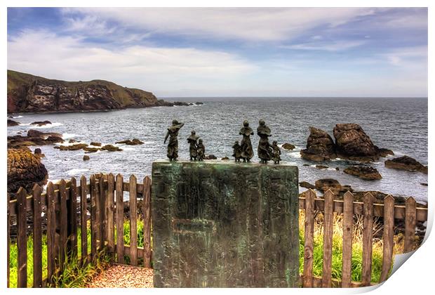 The Memorial at St Abbs Print by Tom Gomez