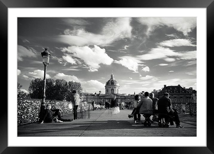 Pont des Arts in Paris Framed Mounted Print by Daniel Zrno