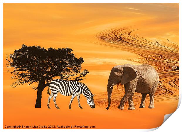 African Safari Print by Sharon Lisa Clarke