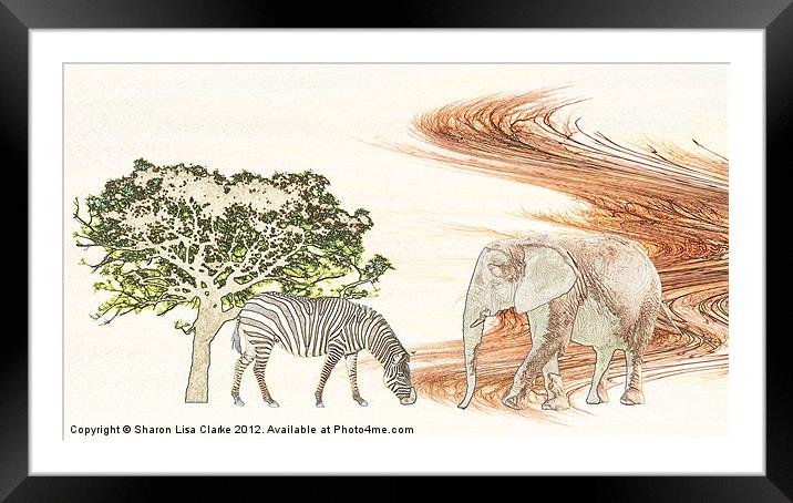 Africa Framed Mounted Print by Sharon Lisa Clarke