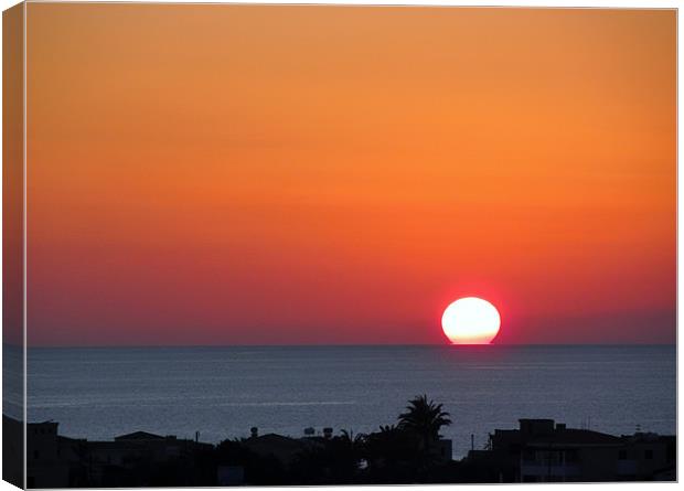 Cyprus sunset Canvas Print by Marilyn PARKER