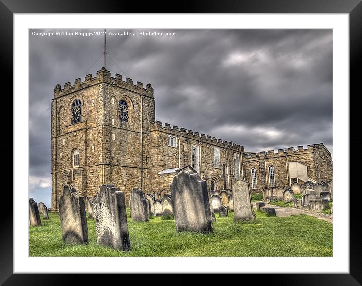 St. Mary's Church Whitby Framed Mounted Print by Allan Briggs