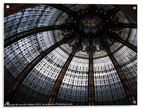 Galeries Lafayette roof Acrylic by Jennifer Henderson