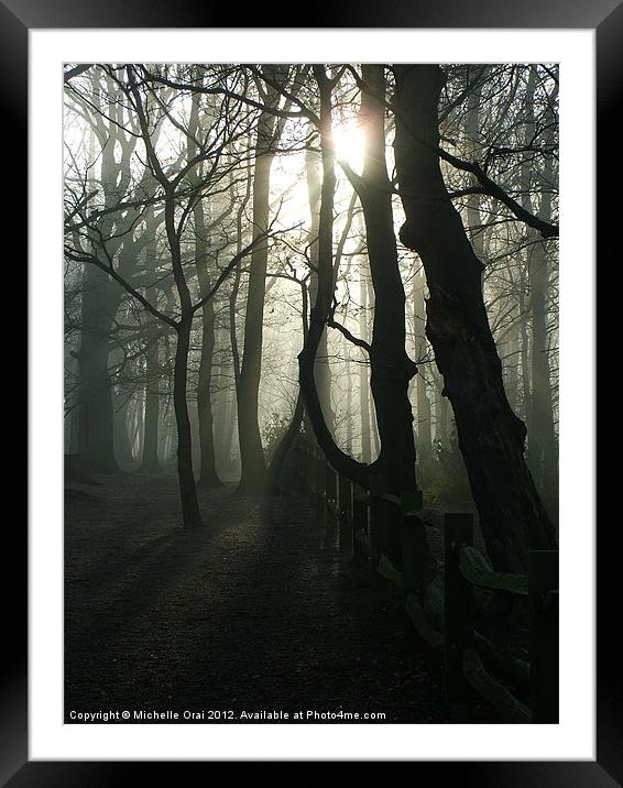 Eerie Woods Framed Mounted Print by Michelle Orai