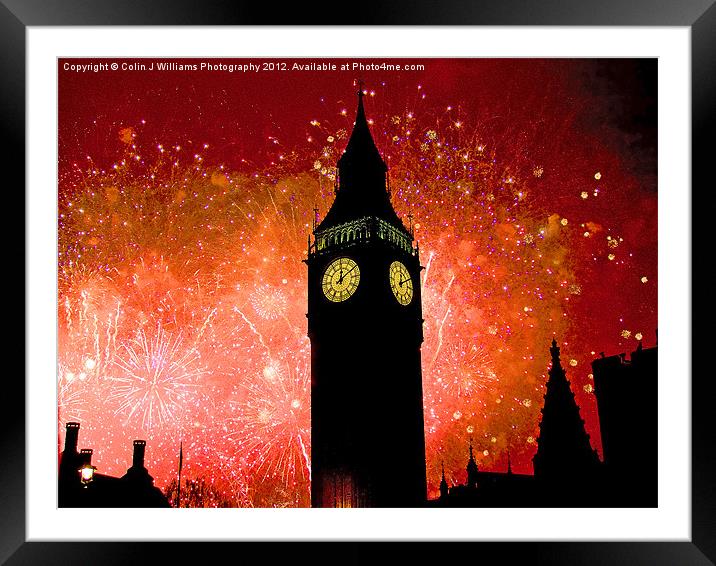Big Ben - New Years Eve Framed Mounted Print by Colin Williams Photography