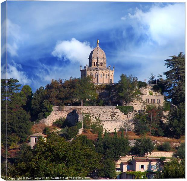 Forcalquier citadel Canvas Print by Rob Lester