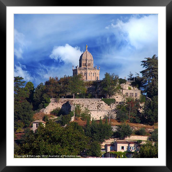 Forcalquier citadel Framed Mounted Print by Rob Lester