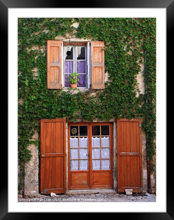 A Cottage in Provence Framed Mounted Print by Rob Lester