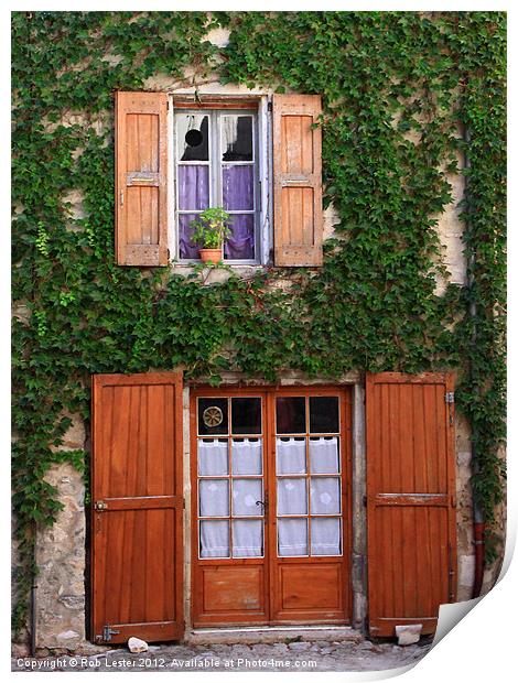A Cottage in Provence Print by Rob Lester