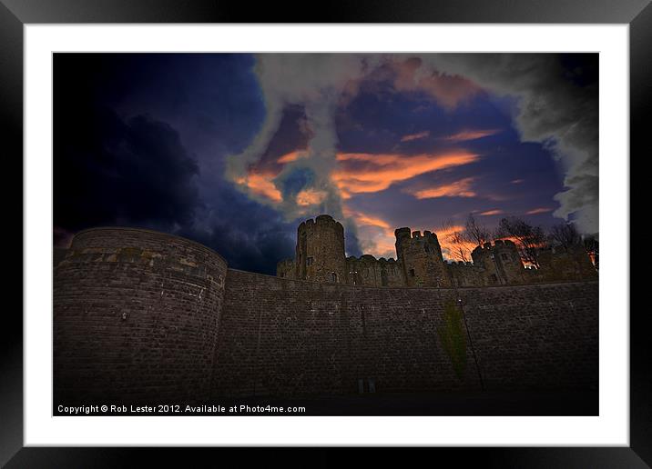 Conway Castle Framed Mounted Print by Rob Lester