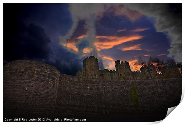 Conway Castle Print by Rob Lester