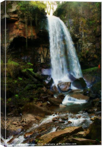 Waterfall Orton Style Canvas Print by Dan Davidson