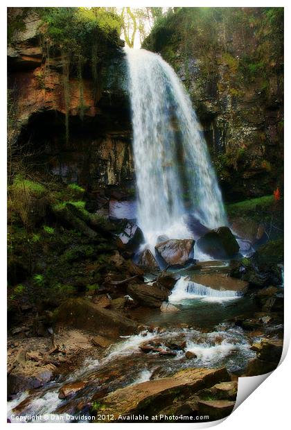 Waterfall Orton Style Print by Dan Davidson