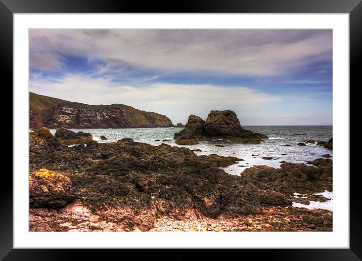 Rocks at St Abbs Framed Mounted Print by Tom Gomez