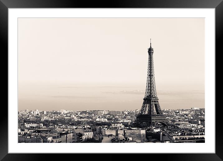Eiffel Tower Framed Mounted Print by Daniel Zrno