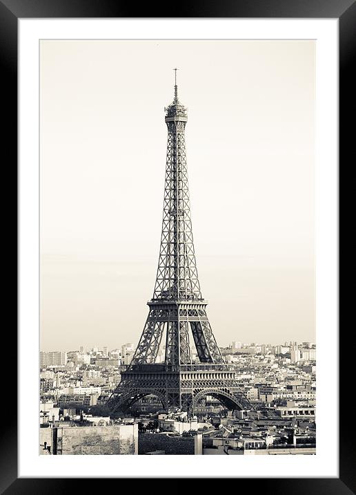 Eiffel Tower Framed Mounted Print by Daniel Zrno