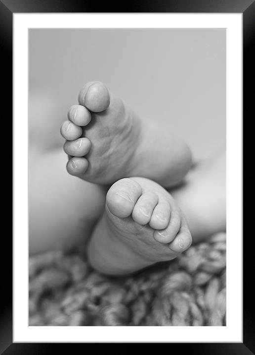 Baby Feet Framed Mounted Print by Philip Dunk