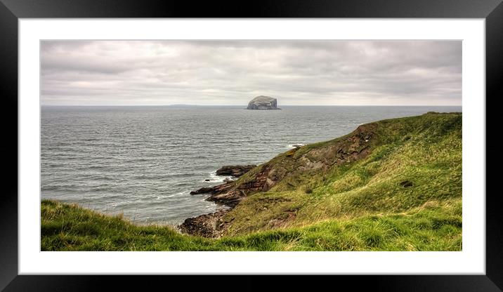 The Bass Rock Framed Mounted Print by Tom Gomez