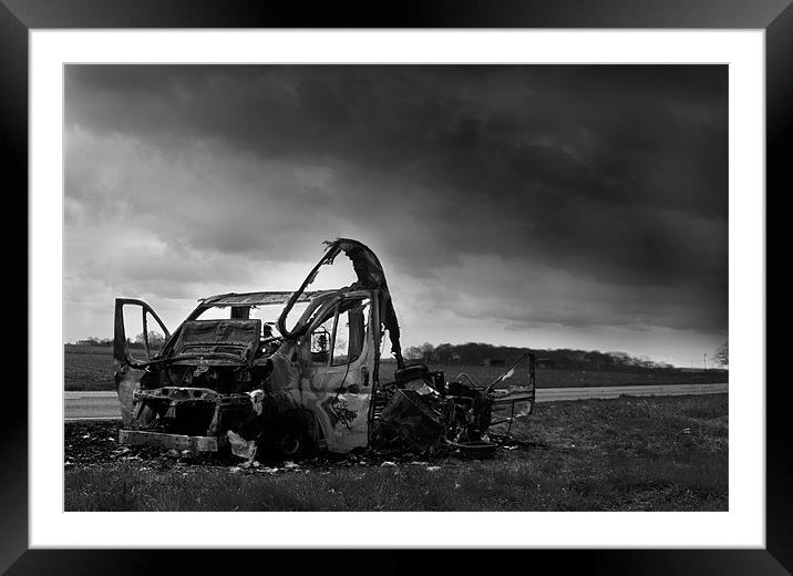 Roadside Burnout Framed Mounted Print by Paul Holman Photography
