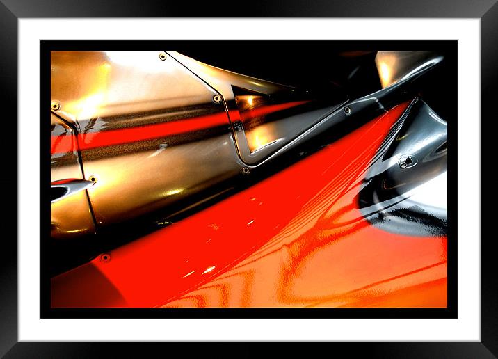 racing colours Framed Mounted Print by Heather Newton