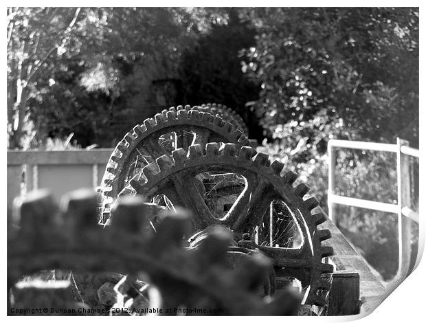 Thoop Mill Cogs Print by Duncan Chambers