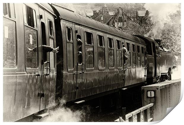 Departing Steam Train Print by Andrew Holland
