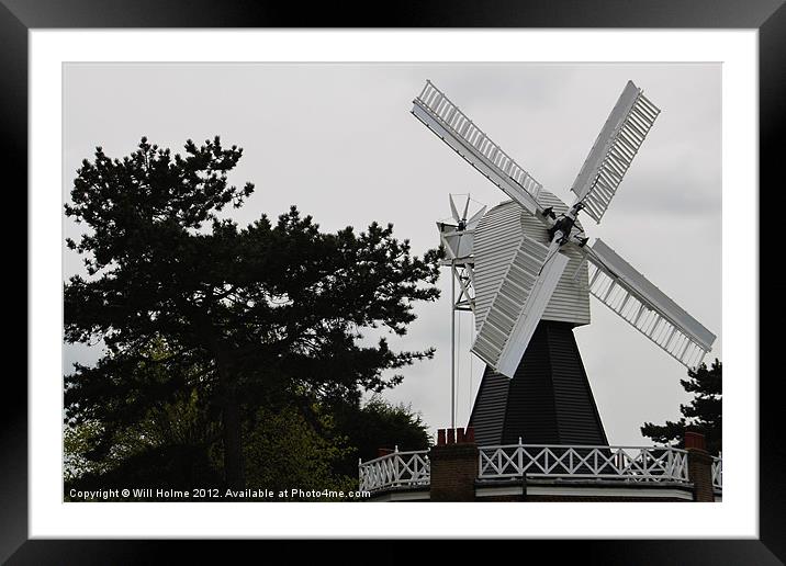 Windmill on the Common Framed Mounted Print by Will Holme