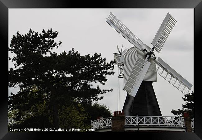 Windmill on the Common Framed Print by Will Holme